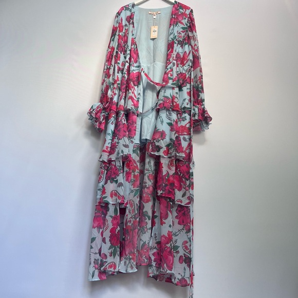 NWT Anthropologie Hutch Bardo Long-Sleeve V-Neck True Wrap Maxi Dress 1X - Picture 13 of 16